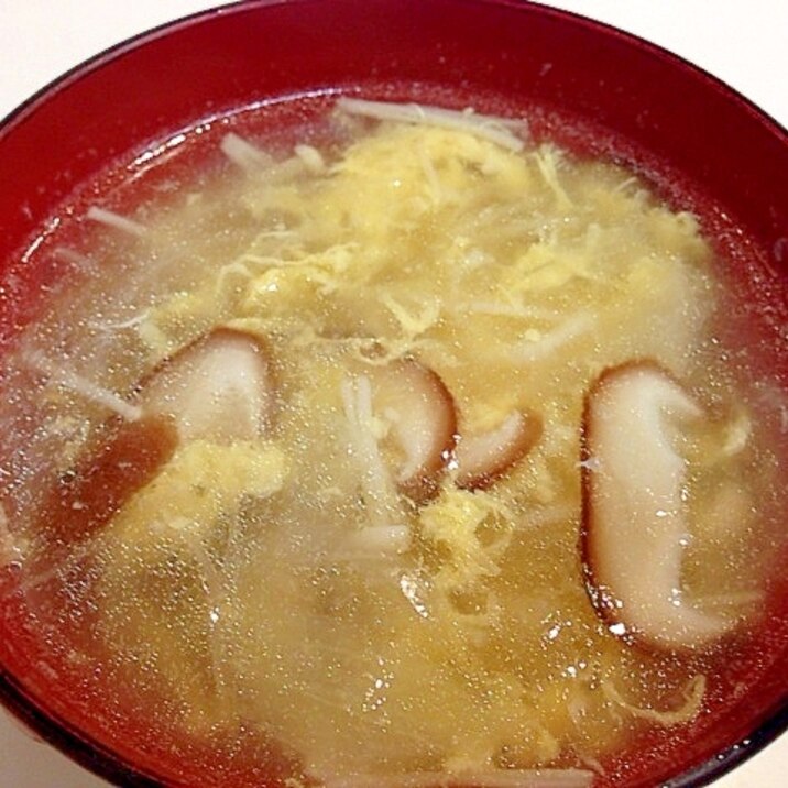 エノキと玉ねぎのあったか卵スープ